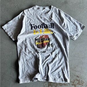 Gray Michigan Wolverines Football T-Shirt size men’s Large